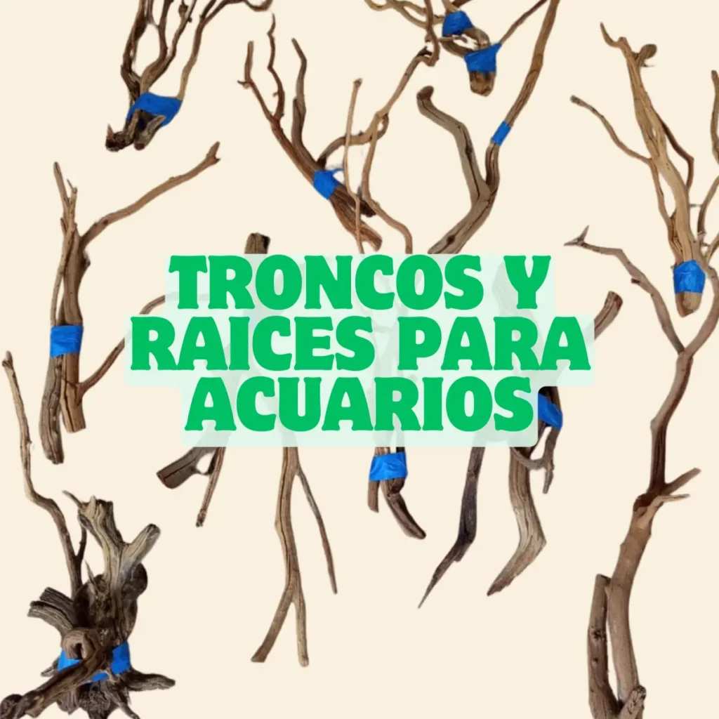 Troncos y raíces para acuario